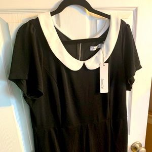 Women’s knee length black dress